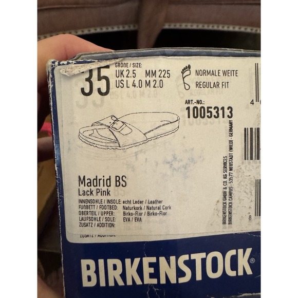 NEW Birkenstock Birko Flor MADRID Lack Pink Patent Size‎ 35 US 4